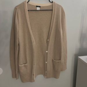 J. Crew wool/cashmere camel cardigan